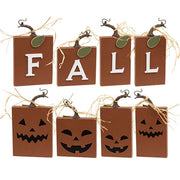 Fall Pumpkin Blocks with Stems (Set of 4)