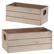 Distressed Wooden Mini Crates (Set of 2)