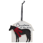 Farm Animal Barn Ornament  (4 Count Assortment)
