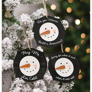 Snowman Hug Ornament  (3 Count Assortment)