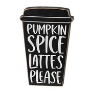 Pumpkins - Leaves Box Sign with Pumpkin Spice Chunky Sitter (Set of 2)