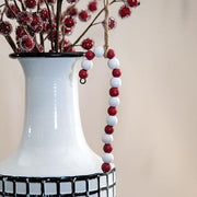 Wooden Bead Candy Cane Ornament