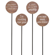 I'm Rooting For You Houseplant Poke  (4 Count Assortment)