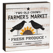 Retro "Two Old Crows" Farmer's Market Box Sign
