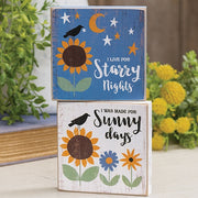 Sunny Days/Starry Nights Square Block  (2 Count Assortment)