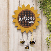 Welcome Home Sunflower & Bees Hanger