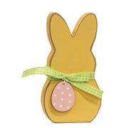 Yellow Peep Bunny Sitter with Easter Egg Ribbon