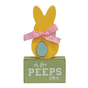 Yellow Peep Bunny on "For Peeps Sake" Sitter