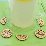 Wooden Lemon Slices & Wedges Mini Garland