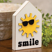 Smile Sunshine with Sunglasses Block Sitter