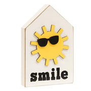 Smile Sunshine with Sunglasses Block Sitter