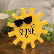 Sun "Shine" Wooden Sitter with Sunglasses