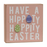 Hoppity Easter & Green Check Chunky Bunny Sitter (Set of 2)