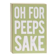 For Peeps Sake Box Sign & Chunky Bunny Sitter (Set of 2)