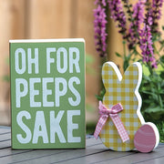 For Peeps Sake Box Sign & Chunky Bunny Sitter (Set of 2)