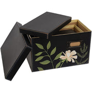 Leafy Floral File Boxes (Set of 3)