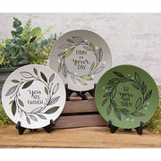 You Are Enough Leaf Ring Plate  (3 Count Assortment)