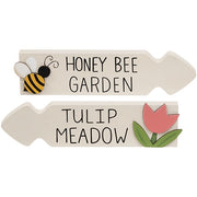 Honey Bee Garden/Tulip Meadow Arrow Sitter  (2 Count Assortment)