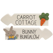 Carrot Cottage/Bunny Bungalow Arrow Sitter  (2 Count Assortment)