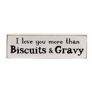 I Love You More Than Biscuits & Gravy Thin Mini Block  (3 Count Assortment)