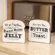 Butter On My Toast Block Sitter  (2 Count Assortment)