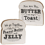 Butter On My Toast Block Sitter  (2 Count Assortment)