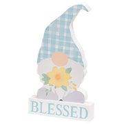 Spring Blessings Block with Flower Chunky Gnome  (Set of 2) (3 Count Assortment)