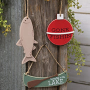 Lake Fishing Wooden Ornaments (Set of 3)
