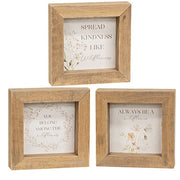 Wildflower Sayings Mini Frame  (3 Count Assortment)
