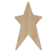 Unfinished Wooden Primitive Star - 6"