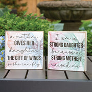 Strong Mother Butterfly Square Block  (2 Count Assortment)