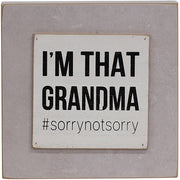 Grandmas Life Layered Block Sign  (3 Count Assortment)