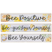 Watercolor Bee Floral Mini Stick  (3 Count Assortment)