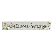 Welcome Spring Watercolor Daisies Block