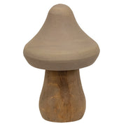 Distressed Wooden Natural Color Mushrooms (Set of 3)