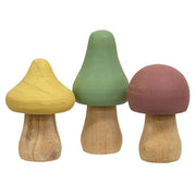 Wooden Mushrooms (Set of 3)