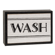 Black & White Bath Words Box Sign  (3 Count Assortment)