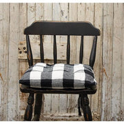 Black & White Buffalo Check Chair Pad