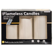 Soft Glow Flicker LED Candles (Set of 3)