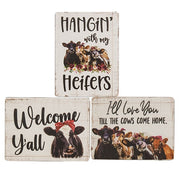 Cow Rectangle Magnet  (3 Count Assortment)