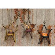 Hanging Whimsical Tealight Star  (3 Count Assortment)