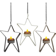 Farmhouse Colors Star Tealight Holder  (3 Count Assortment)