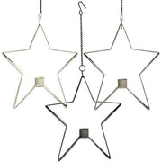 Farmhouse Colors Star Taper Holder - 4"  (3 Count Assortment)