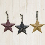 Hanging Star Ornament - 5"  (3 Count Assortment)