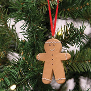 Resin Baby Gingerbread Cookie Ornament with Red Hanger