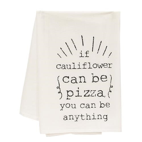 If Cauliflower Can Be Pizza Dish Towel