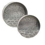 Round Olive Wall Pockets (Set of 2)