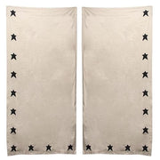 Farmhouse Star Patch Applique Window Panels 40x84 (Set of 2)