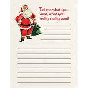 Tell Me What You Want Santa Notepad