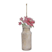 Floral Vase Metal Hanging Sign
